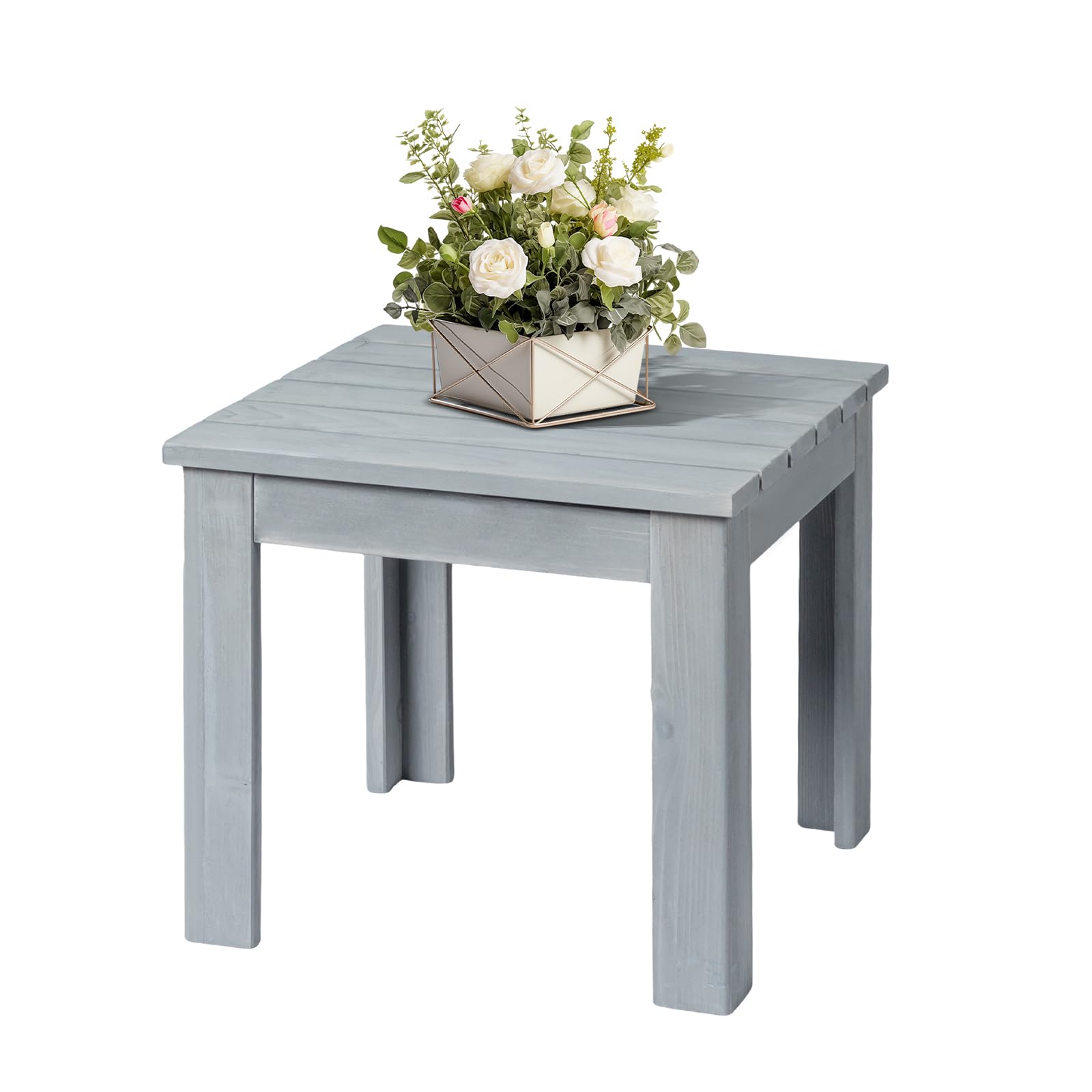 Amazon.com: VINGLI Outdoor Wooden Side Table, Square Patio Side